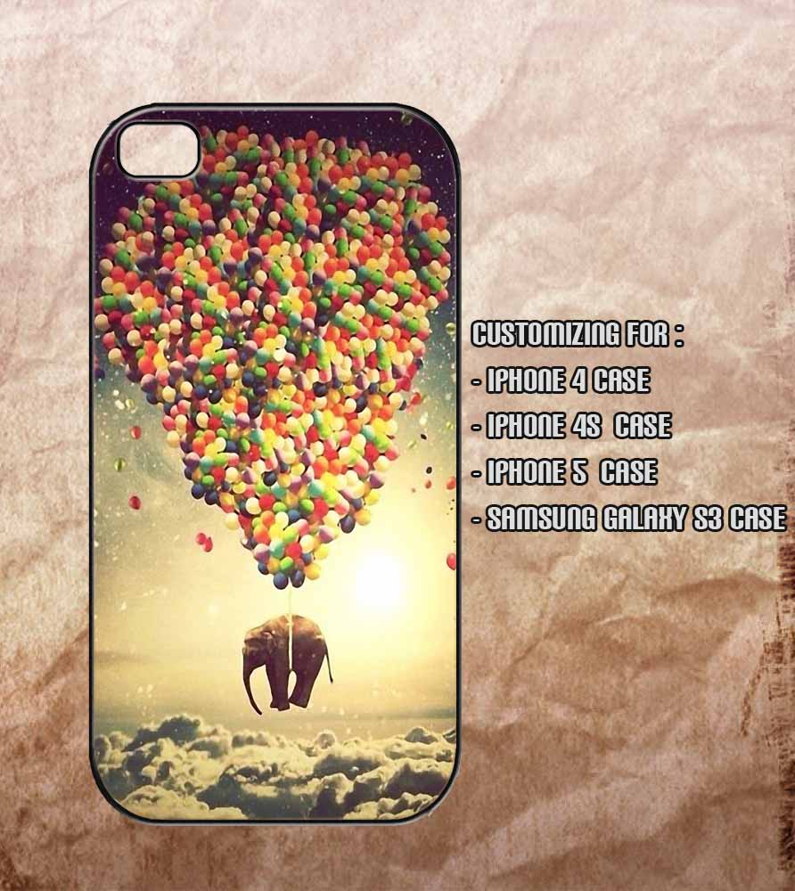 Elephant And Balloon Iphone 4 Case , Iphone 4s Case , Iphone 5 Case And Samsung Galaxy S3 Case